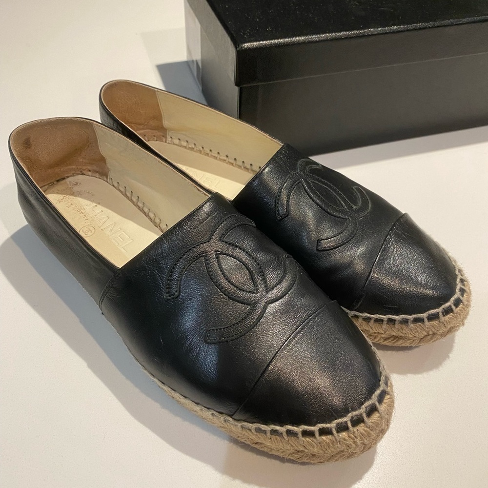 CHANEL - BLACK ESPADRILLES